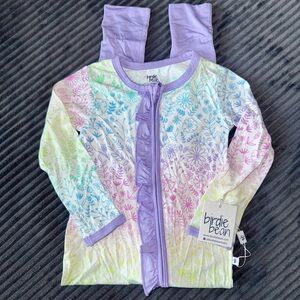 Birdie Bean Bamboo 2T Claire floral ruffle zip NWT